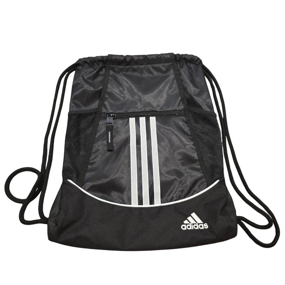 Black Adidas Cinch Bag Athletic Travel School Sports